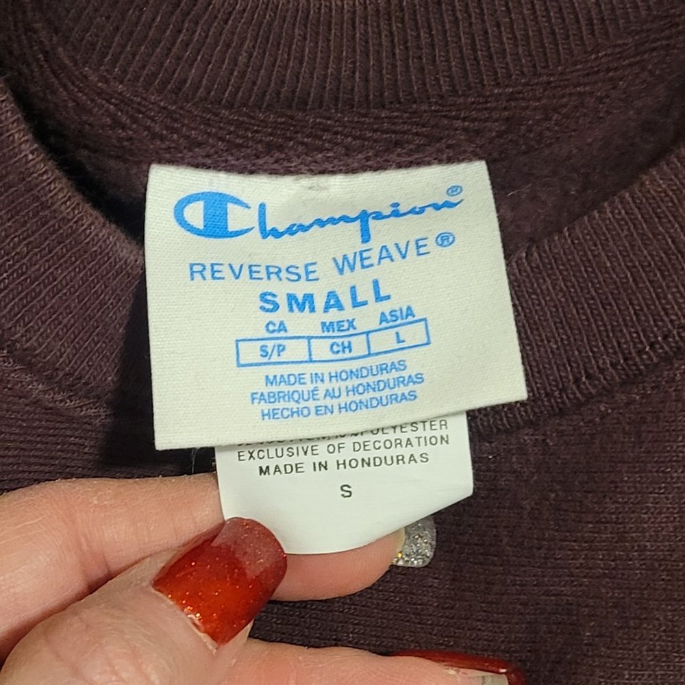 Champion Women's Reverse Weave Pullover Crewneck Sweatshirt Size Small - Picture 4 of 9